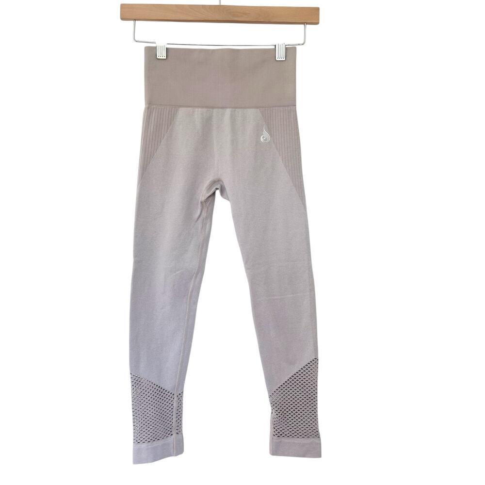 Ryderwear Tan Leggings Perforated Bottom Sz S